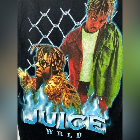 Vlone Juice Wrld Shirt Adult M Medium Black Tee - Picture 3 of 3